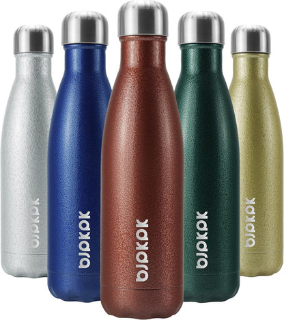 BJPKPK Insulated Water Bottle 12oz Small Stainless Steel Water Bottles Reusable Metal Thermal Keep Cold and Hot,Dreamy Purple - Colors A