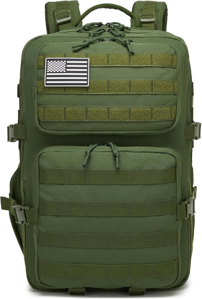 Wotony Military Tactical Backpack for Men Waterproof Daypack 3 Day Assault Pack Molle Bag with Water Bottle Holder