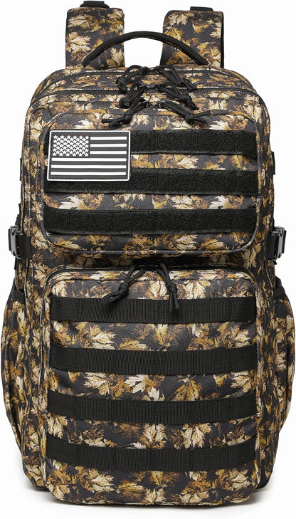 Wotony Military Tactical Backpack for Men Waterproof Daypack 3 Day Assault Pack Molle Bag with Water Bottle Holder
