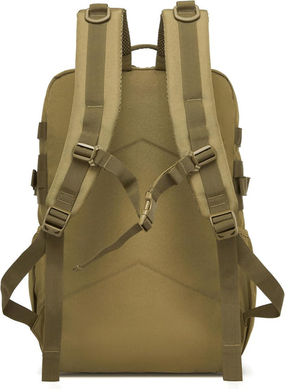 Wotony Military Tactical Backpack for Men Waterproof Daypack 3 Day Assault Pack Molle Bag with Water Bottle Holder
