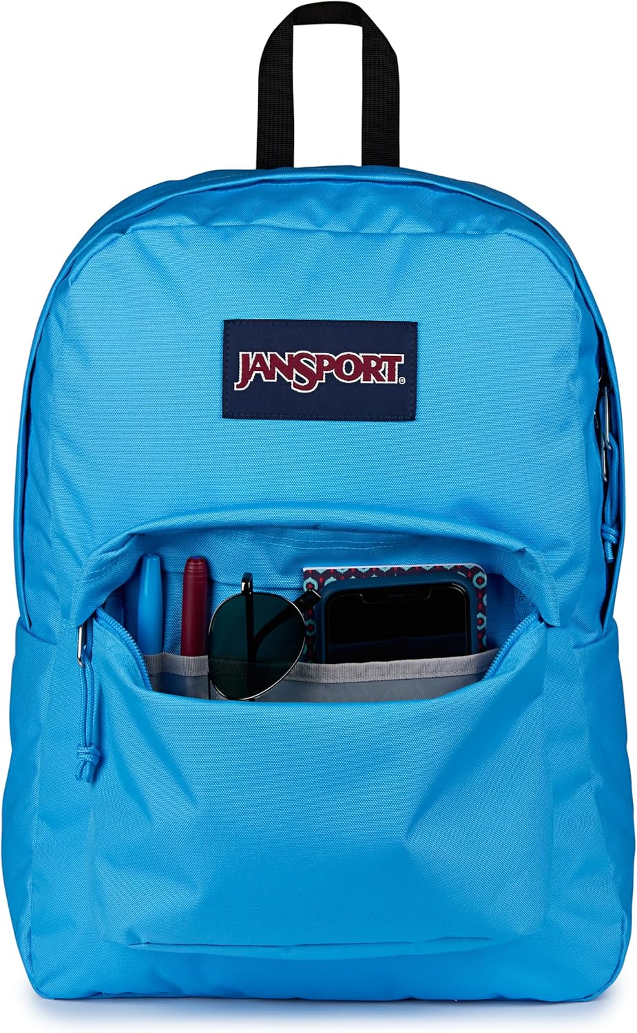 JanSport SuperBreak One Backpacks - Durable, Lightweight Bookbag with 1 Main Compartment, Front Utility Pocket with Built-in Organizer - Premium Backpack, Black - Colors B