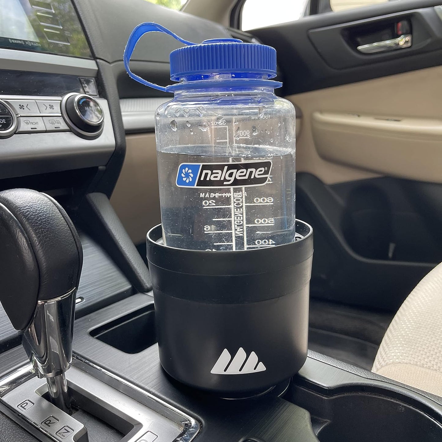 Integral Hydro Expander - Car Cup Holder Expander Organizer with Adjustable Base - Rubber Tabs Hold Most 32-40 oz Bottles and Large Cups