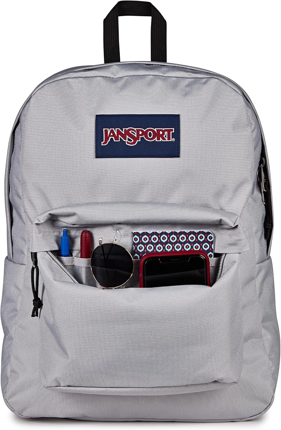 JanSport SuperBreak One Backpacks - Durable, Lightweight Bookbag with 1 Main Compartment, Front Utility Pocket with Built-in Organizer - Premium Backpack, Black - Colors B