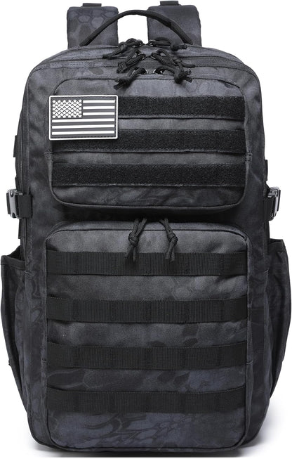 Wotony Military Tactical Backpack for Men Waterproof Daypack 3 Day Assault Pack Molle Bag with Water Bottle Holder