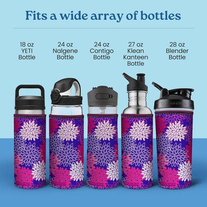 24-30oz 750ml Water Bottle Carrier with Shoulder Strap, Water Bottle Insulator - Midnight Mums