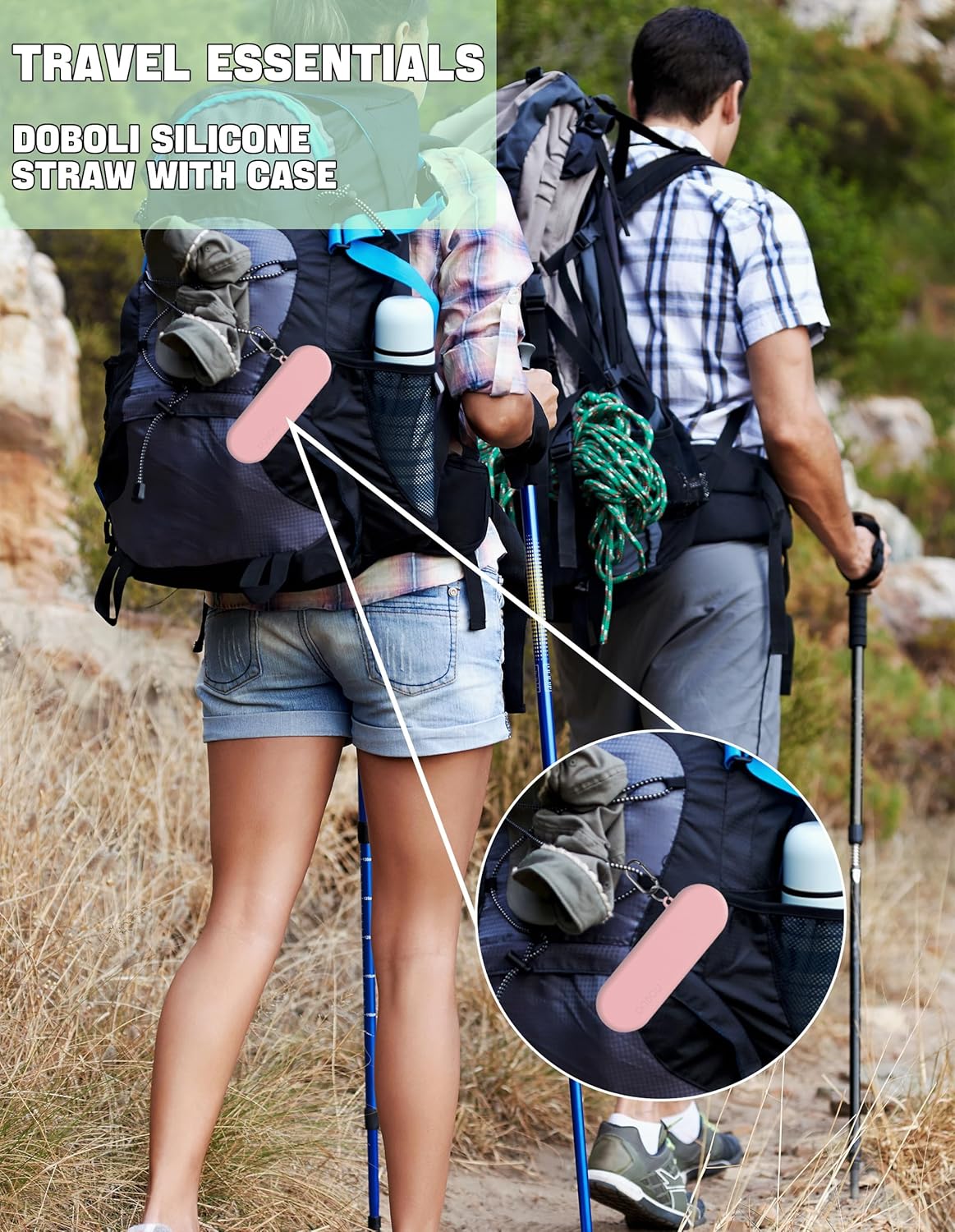 Doboli Reusable Straws with Case,12 inch Long Silicone Reusable Straws with Case, Portable Straw Foldable Drinking Travel Straw, Compatible with Stanley Owala 40 oz 30 oz Cup Tumbler 3 Set