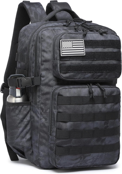 Wotony Military Tactical Backpack for Men Waterproof Daypack 3 Day Assault Pack Molle Bag with Water Bottle Holder
