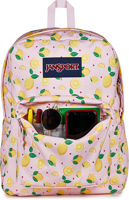 JanSport SuperBreak One Backpacks - Durable, Lightweight Bookbag with 1 Main Compartment, Front Utility Pocket with Built-in Organizer - Premium Backpack, Black - Colors B