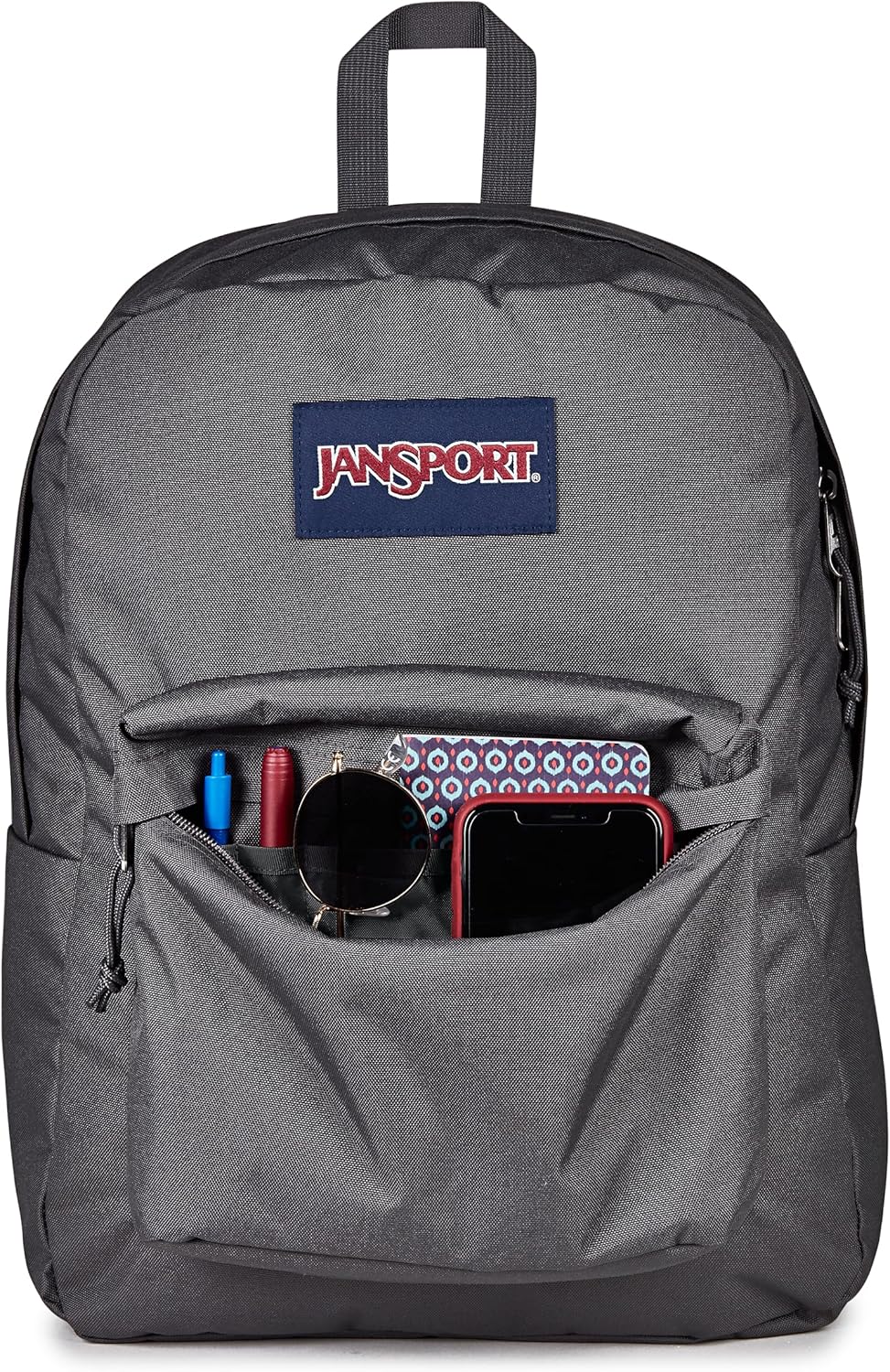 JanSport SuperBreak One Backpacks - Durable, Lightweight Bookbag with 1 Main Compartment, Front Utility Pocket with Built-in Organizer - Premium Backpack, Black - Colors A