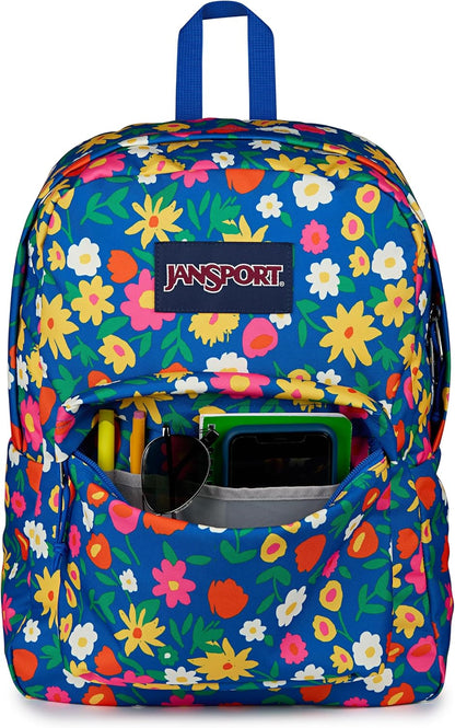 JanSport SuperBreak One Backpacks - Durable, Lightweight Bookbag with 1 Main Compartment, Front Utility Pocket with Built-in Organizer - Premium Backpack, Black - Colors B
