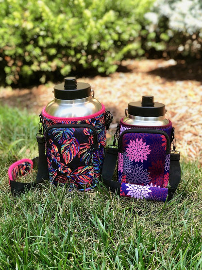 24-30oz 750ml Water Bottle Carrier with Shoulder Strap, Water Bottle Insulator - Midnight Mums