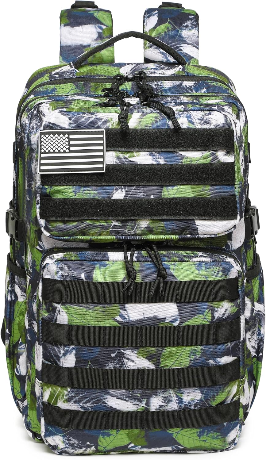 Wotony Military Tactical Backpack for Men Waterproof Daypack 3 Day Assault Pack Molle Bag with Water Bottle Holder