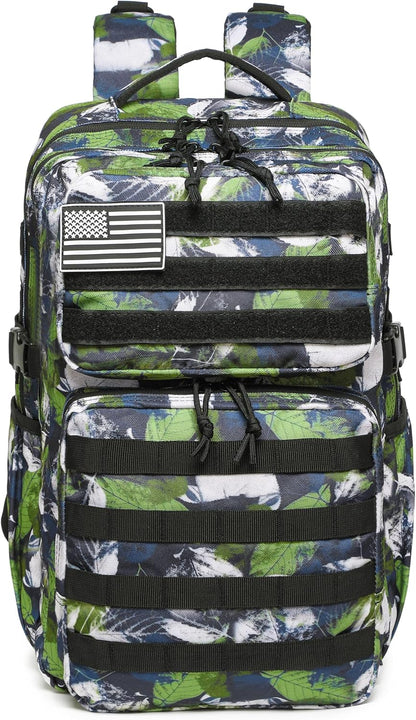 Wotony Military Tactical Backpack for Men Waterproof Daypack 3 Day Assault Pack Molle Bag with Water Bottle Holder
