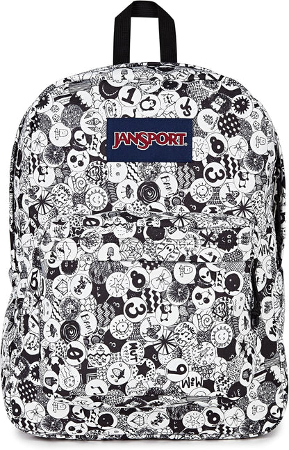 JanSport SuperBreak One Backpacks - Durable, Lightweight Bookbag with 1 Main Compartment, Front Utility Pocket with Built-in Organizer - Premium Backpack, Black - Colors A