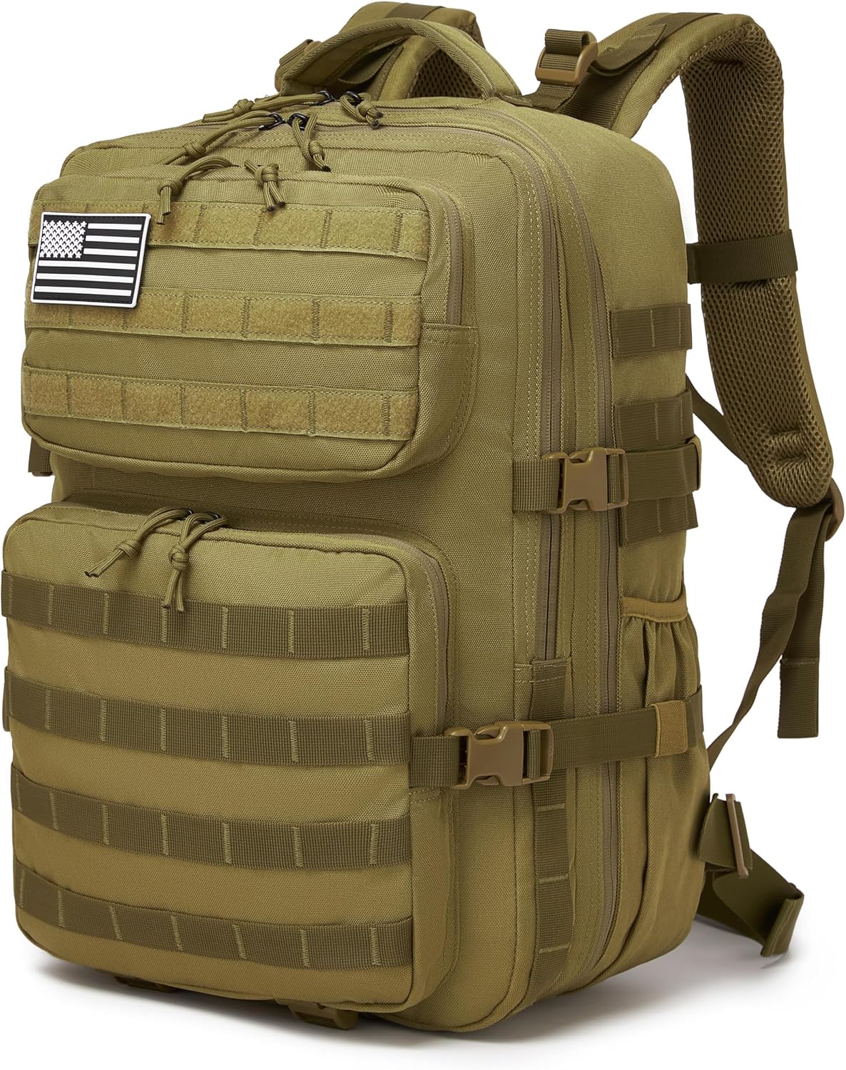 Wotony Military Tactical Backpack for Men Waterproof Daypack 3 Day Assault Pack Molle Bag with Water Bottle Holder