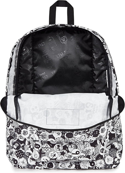 JanSport SuperBreak One Backpacks - Durable, Lightweight Bookbag with 1 Main Compartment, Front Utility Pocket with Built-in Organizer - Premium Backpack, Black - Colors A