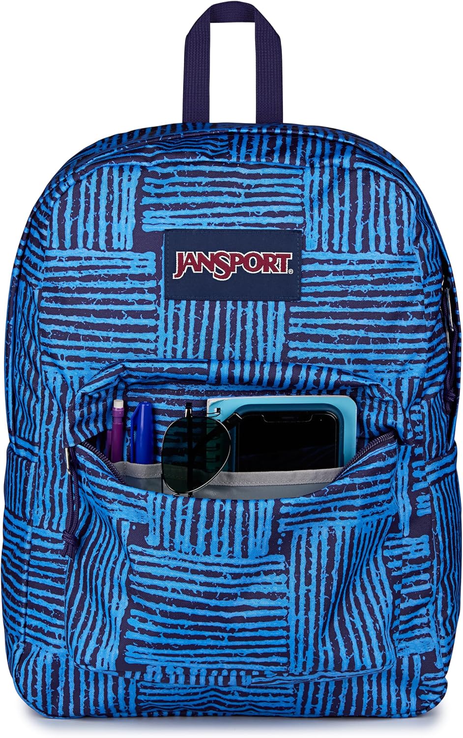 JanSport SuperBreak One Backpacks - Durable, Lightweight Bookbag with 1 Main Compartment, Front Utility Pocket with Built-in Organizer - Premium Backpack, Black - Colors A