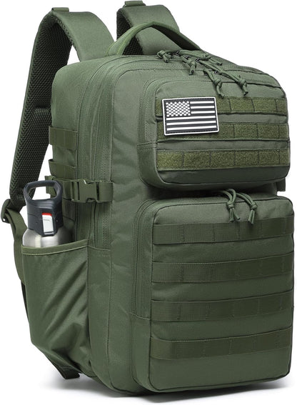 Wotony Military Tactical Backpack for Men Waterproof Daypack 3 Day Assault Pack Molle Bag with Water Bottle Holder