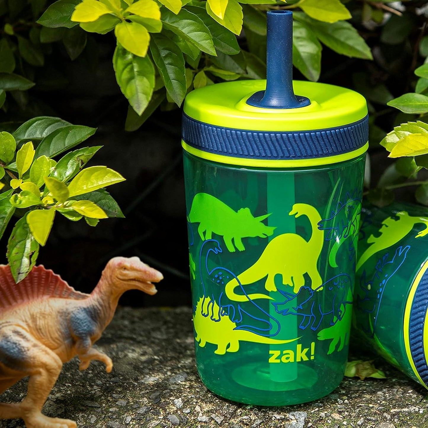 Zak Designs 15oz Bluey Kelso Tumbler Set, Leak-Proof Screw-On Lid with Straw Made of Durable Plastic and Silicone, Perfect Bundle for Kids, 2 Count (Pack of 1) - Colors B