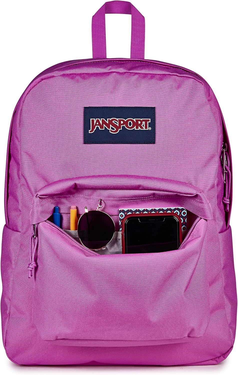 JanSport SuperBreak One Backpacks - Durable, Lightweight Bookbag with 1 Main Compartment, Front Utility Pocket with Built-in Organizer - Premium Backpack, Black - Colors A