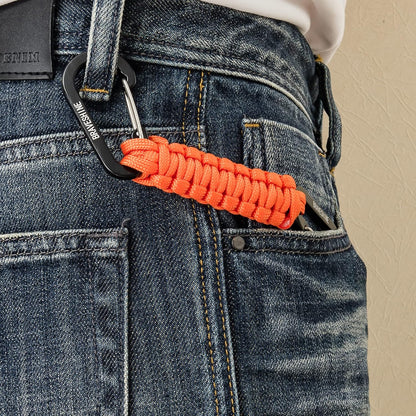 BRAVESHINE Paracord Keychain Carabiner Clip, D Ring Lanyard Hanger Stroller Hook for Water Bottle, Key, Backpacks, Men, Women