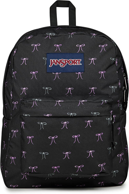 JanSport SuperBreak One Backpacks - Durable, Lightweight Bookbag with 1 Main Compartment, Front Utility Pocket with Built-in Organizer - Premium Backpack, Black - Colors B