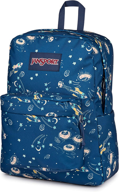 JanSport SuperBreak One Backpacks - Durable, Lightweight Bookbag with 1 Main Compartment, Front Utility Pocket with Built-in Organizer - Premium Backpack, Black - Colors B