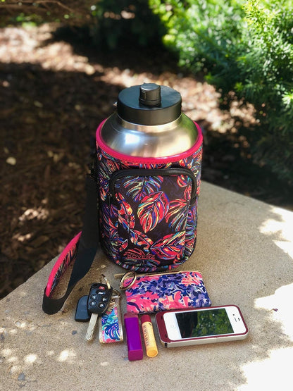 24-30oz 750ml Water Bottle Carrier with Shoulder Strap, Water Bottle Insulator - Midnight Mums