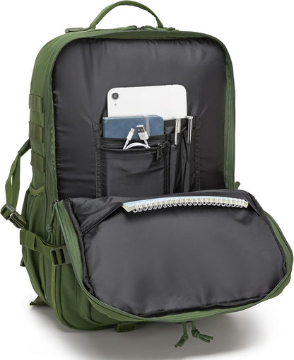 Wotony Military Tactical Backpack for Men Waterproof Daypack 3 Day Assault Pack Molle Bag with Water Bottle Holder