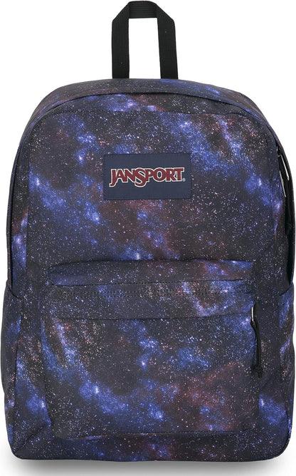 JanSport SuperBreak One Backpacks - Durable, Lightweight Bookbag with 1 Main Compartment, Front Utility Pocket with Built-in Organizer - Premium Backpack, Black - Colors A