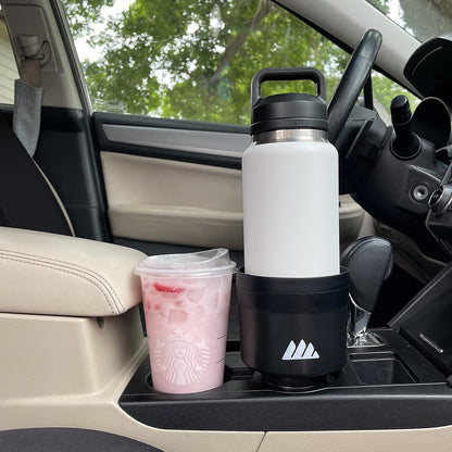 Integral Hydro Expander - Car Cup Holder Expander Organizer with Adjustable Base - Rubber Tabs Hold Most 32-40 oz Bottles and Large Cups
