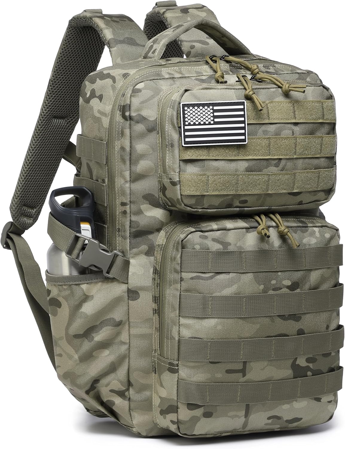 Wotony Military Tactical Backpack for Men Waterproof Daypack 3 Day Assault Pack Molle Bag with Water Bottle Holder