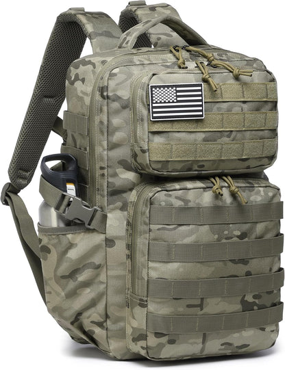 Wotony Military Tactical Backpack for Men Waterproof Daypack 3 Day Assault Pack Molle Bag with Water Bottle Holder