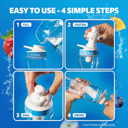 Cirkul FitSip Electrolytes Flavor Water Variety Pack, Makes 36 Drinks, No Sugar, Zero Calorie Drink Mix, (2 Mixed Berry, 2 White Cherry, 2 Orange Tangerine)