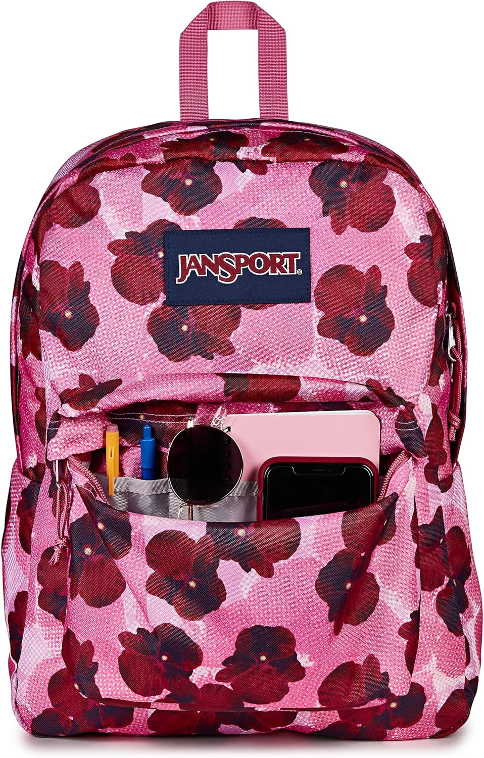 JanSport SuperBreak One Backpacks - Durable, Lightweight Bookbag with 1 Main Compartment, Front Utility Pocket with Built-in Organizer - Premium Backpack, Black - Colors B