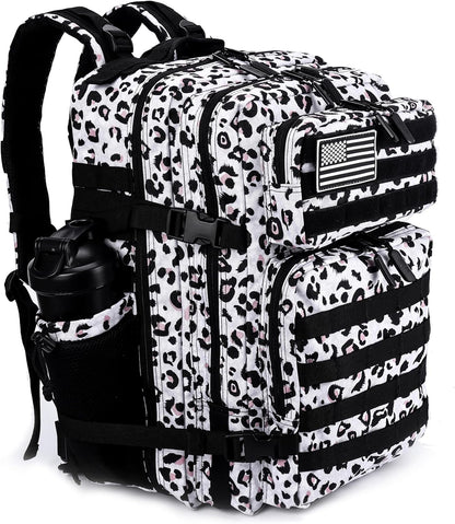 LHI Military Tactical Backpack for Men and Women 45L Army 3 Days Assault Pack Bag Large Rucksack with Molle System - Black - Colors B