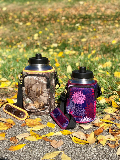 24-30oz 750ml Water Bottle Carrier with Shoulder Strap, Water Bottle Insulator - Midnight Mums
