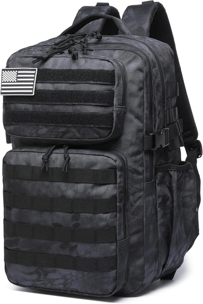 Wotony Military Tactical Backpack for Men Waterproof Daypack 3 Day Assault Pack Molle Bag with Water Bottle Holder
