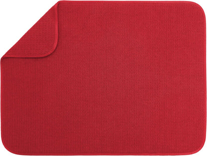 S&T INC. Dish Drying Mat XL, 18” x 24”, Absorbent Microfiber Kitchen Counter Mat, Dish Drying Pad for Dishes, Utensils, Pots and Pans, Extra Large, Charcoal