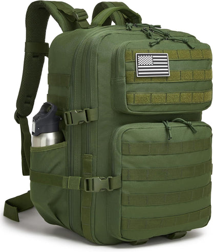 Wotony Military Tactical Backpack for Men Waterproof Daypack 3 Day Assault Pack Molle Bag with Water Bottle Holder