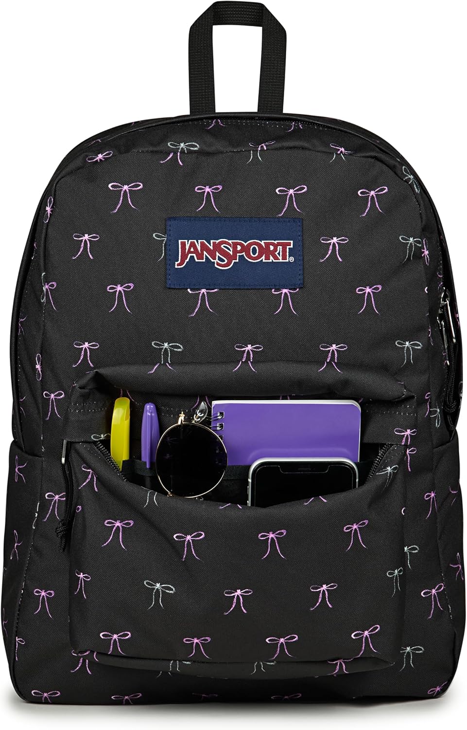JanSport SuperBreak One Backpacks - Durable, Lightweight Bookbag with 1 Main Compartment, Front Utility Pocket with Built-in Organizer - Premium Backpack, Black - Colors B