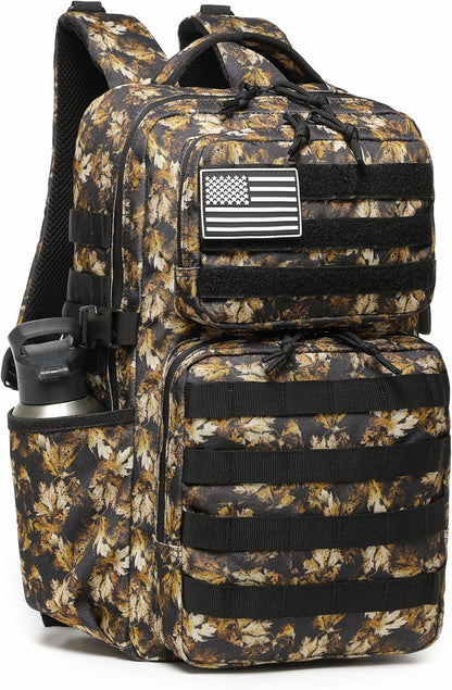 Wotony Military Tactical Backpack for Men Waterproof Daypack 3 Day Assault Pack Molle Bag with Water Bottle Holder