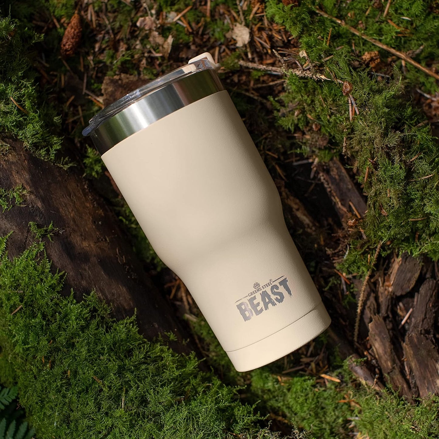 Beast 10 oz Tumbler Stainless Steel Vacuum Insulated Coffee Ice Cup Double Wall Travel Flask (Arctic White)
