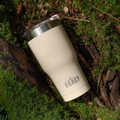 Beast 10 oz Tumbler Stainless Steel Vacuum Insulated Coffee Ice Cup Double Wall Travel Flask (Arctic White)