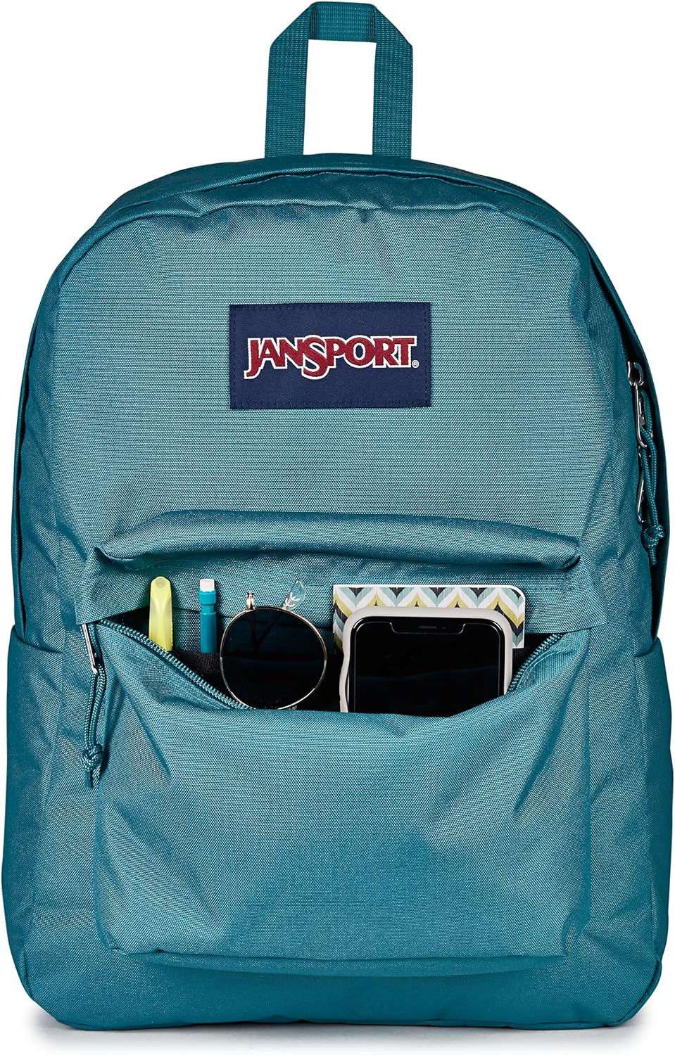 JanSport SuperBreak One Backpacks - Durable, Lightweight Bookbag with 1 Main Compartment, Front Utility Pocket with Built-in Organizer - Premium Backpack, Black - Colors A