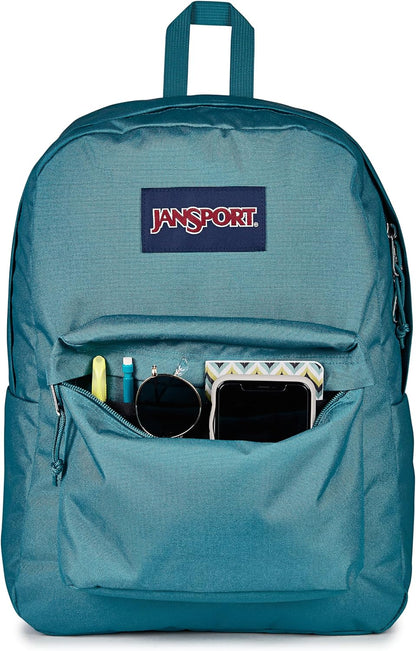 JanSport SuperBreak One Backpacks - Durable, Lightweight Bookbag with 1 Main Compartment, Front Utility Pocket with Built-in Organizer - Premium Backpack, Black - Colors A