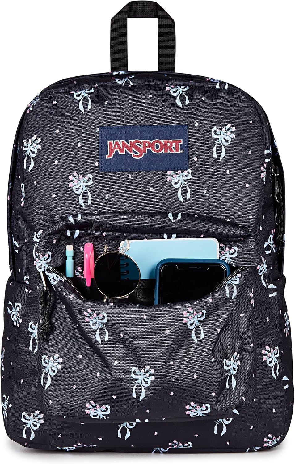 JanSport SuperBreak One Backpacks - Durable, Lightweight Bookbag with 1 Main Compartment, Front Utility Pocket with Built-in Organizer - Premium Backpack, Black - Colors A