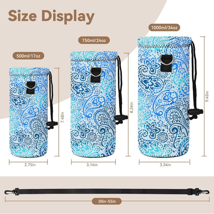 AUPET Water Bottle Bag Carrier,24oz/32oz Insulated Neoprene bottle Sling Holder Case Pouch Cover for 1000ML/750ML Bottles with Shoulder Strap for walking
