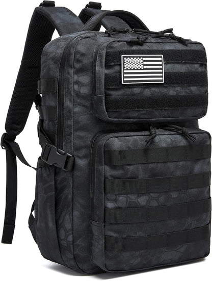 Wotony Military Tactical Backpack for Men Waterproof Daypack 3 Day Assault Pack Molle Bag with Water Bottle Holder