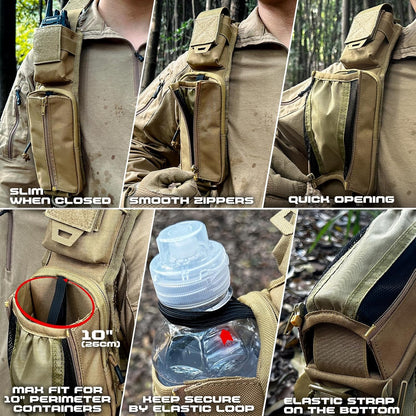 WYNEX Molle Tactical Pouches of Water Bottle Pouch Version, Tactical Accessories Backpack Strap Pouch Water Bottle Carrier Holder Molle Accessories for Backpacks